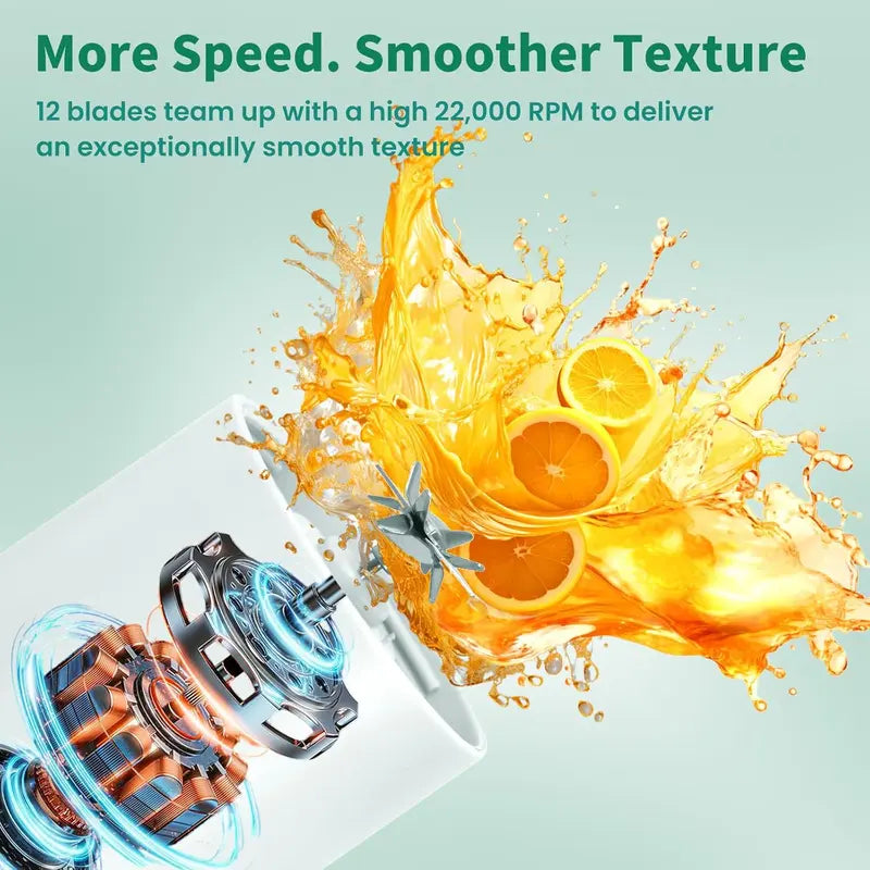 Portable USB Rechargeable 4-in-1 Handheld Mini Stick Blender