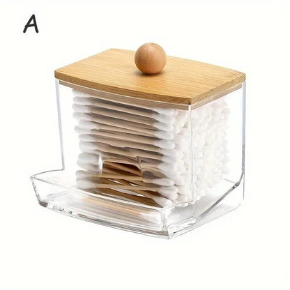 Clear Storage Jar with Wooden Lid