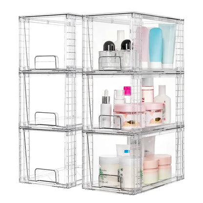 2-8 Pack 12in Stackable Undersink Storage Drawers