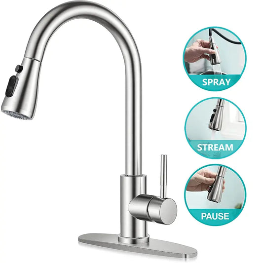 Kitchen Faucet with Pull Down Sprayer