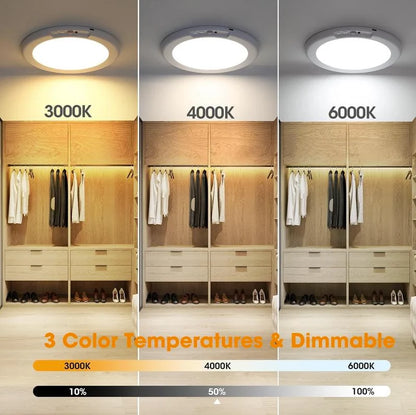 Rechargeable Motion Sensor LED Ceiling Light with Remote
