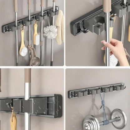 Wall Mounted Broom & Mop Holder