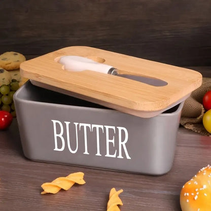 Luxury Large Ceramic Butter Dish with Lid