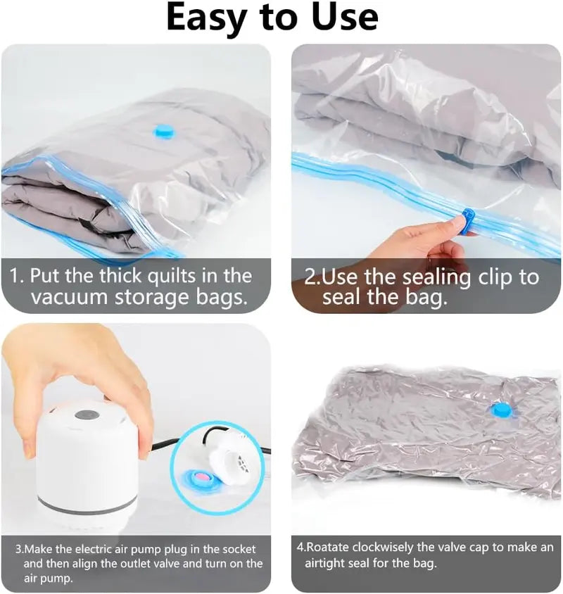 Cordless Portable Vacuum Storage Bag Set