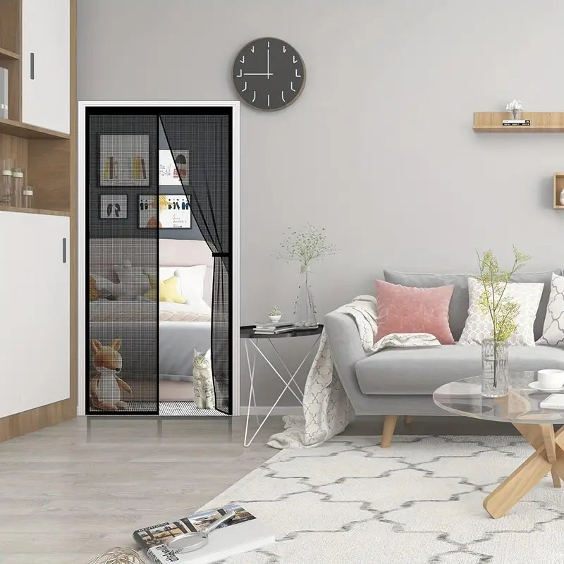 Self-Sealing Heavy-Duty Mesh Door Curtain