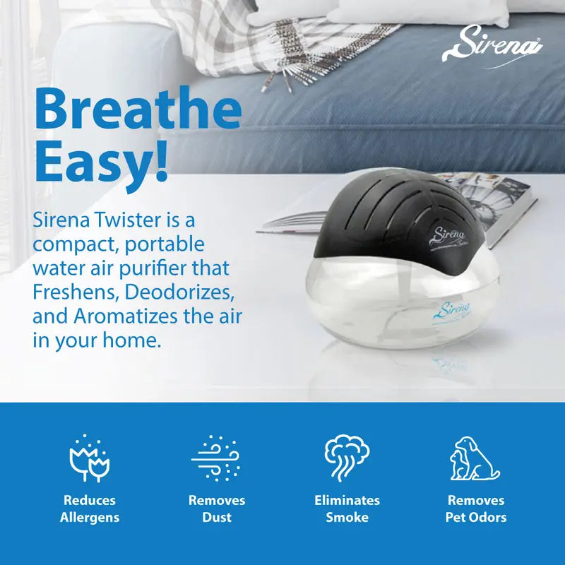 Black Original Air Purifier with Water Filter