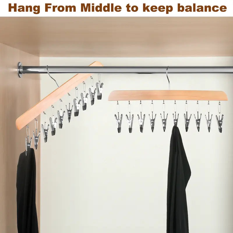 Legging Hanger for Closet Organizer with 10 Clips