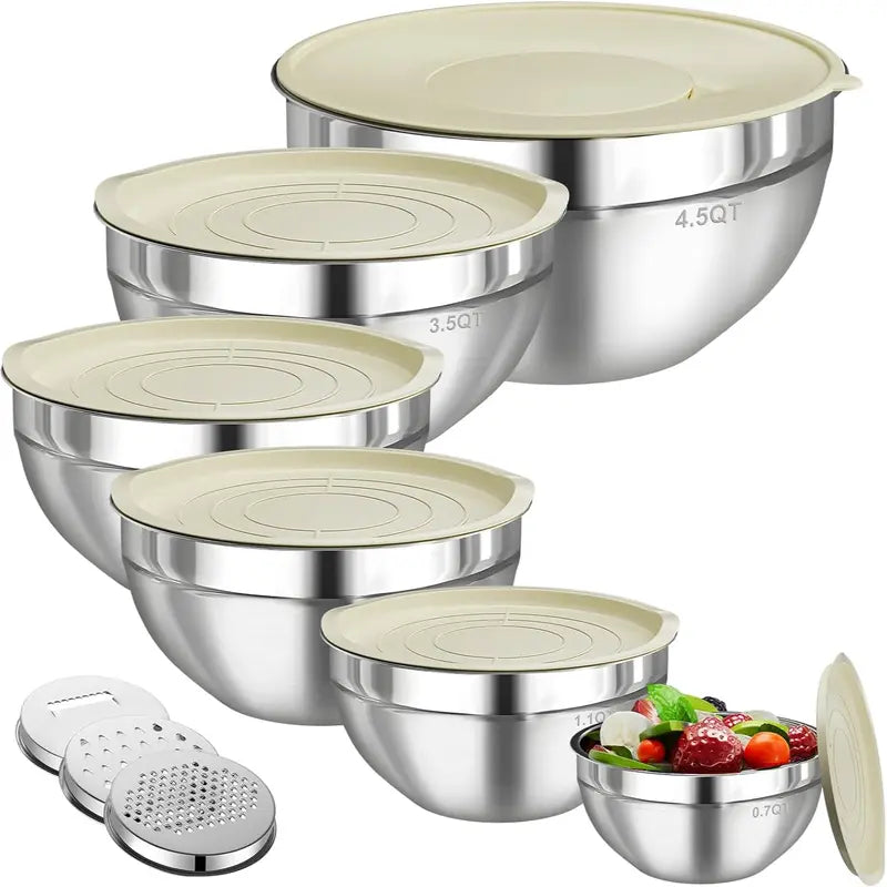 6 Piece Mixing Bowl with Lids Set