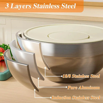 6 Piece Mixing Bowl with Lids Set