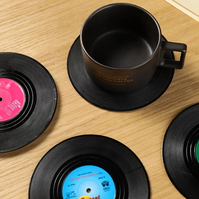 Retro Disc Design Drink Coaster