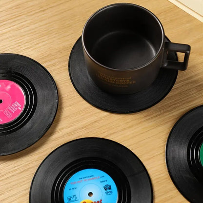 Retro Disc Design Drink Coaster