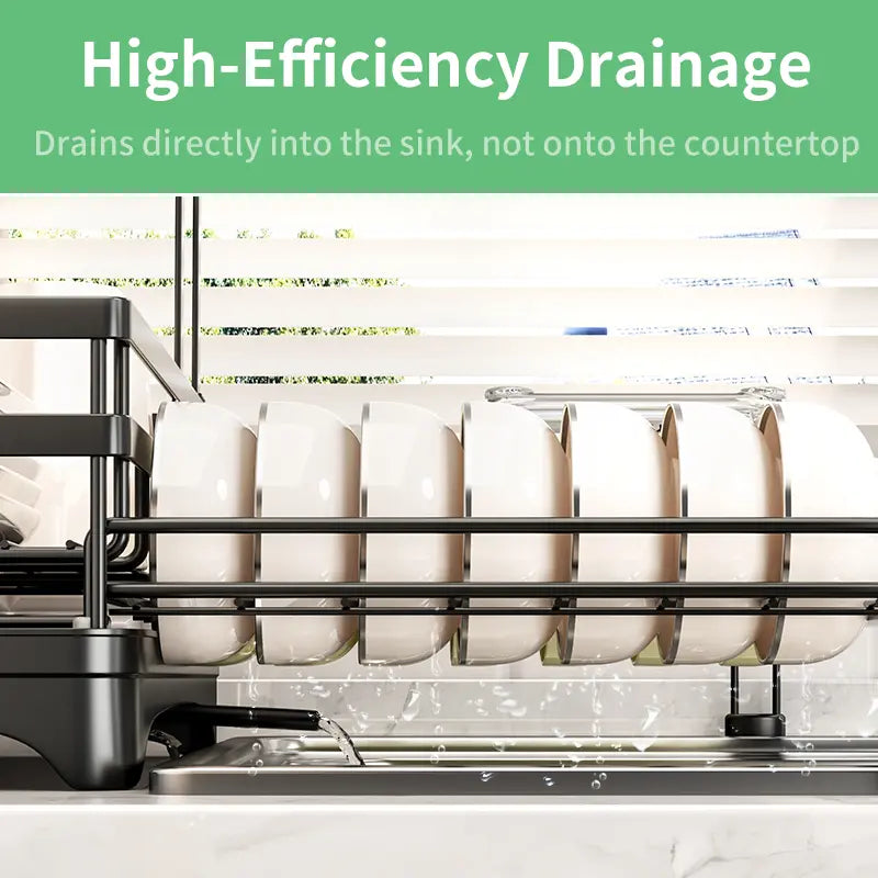 Foldable Over Sink Countertop Dish Drying Rack