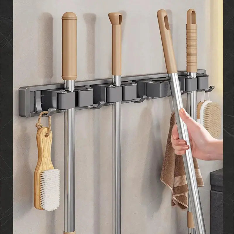 Wall Mounted Broom & Mop Holder