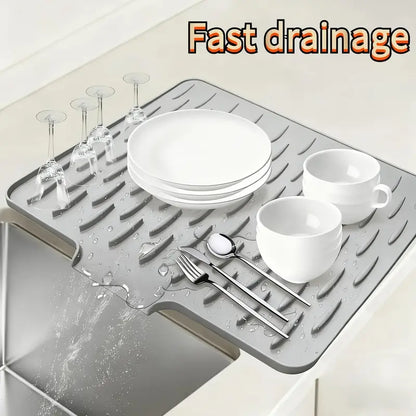 Non-Slip Silicone Kitchen Drain Mat