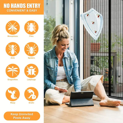 Self-Sealing Heavy-Duty Mesh Door Curtain