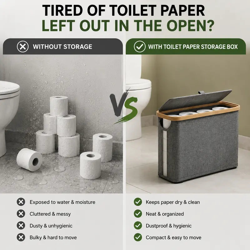Bathroom Toilet Paper Storage Basket