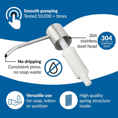 Brushed Nickel Stainless Steel Soap Dispenser Pump