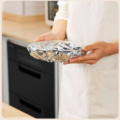 10pcs Food-Grade Reusable Aluminum Foil Heat Preservation Food Storage Covers