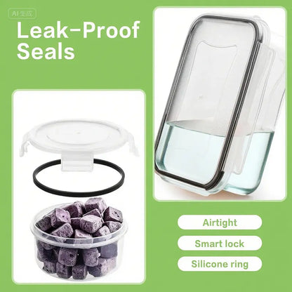 12/24pcs Reusable Leak-Proof Food Storage Containers