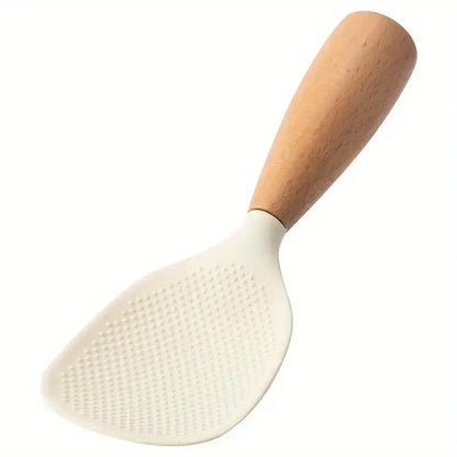 Silicone Spoon with Wooden Handle
