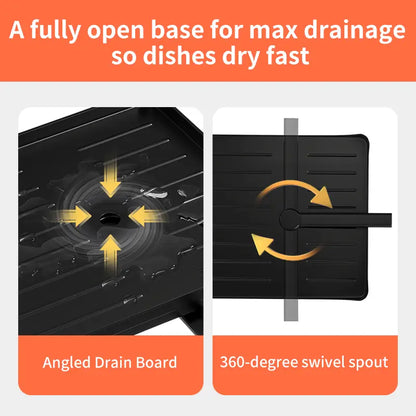 Foldable Over Sink Countertop Dish Drying Rack
