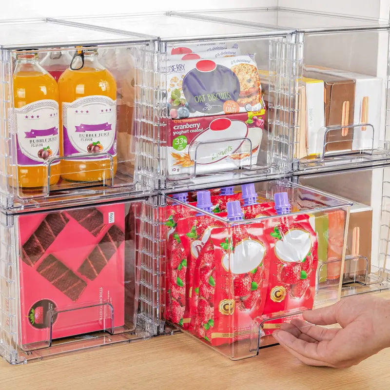 2-8 Pack 12in Stackable Undersink Storage Drawers