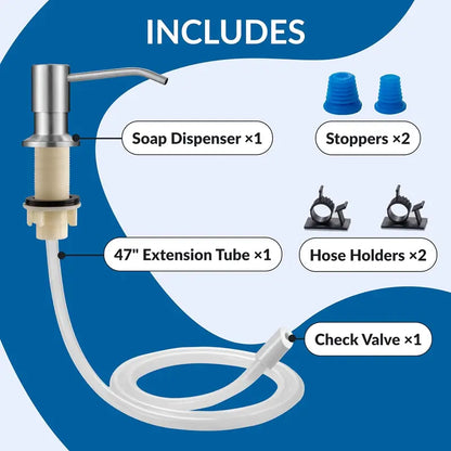 Brushed Nickel Stainless Steel Soap Dispenser Pump