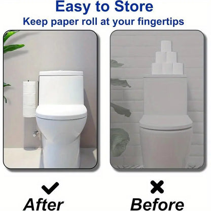 Wall-Mounted Punch-Free Toilet Paper Holder