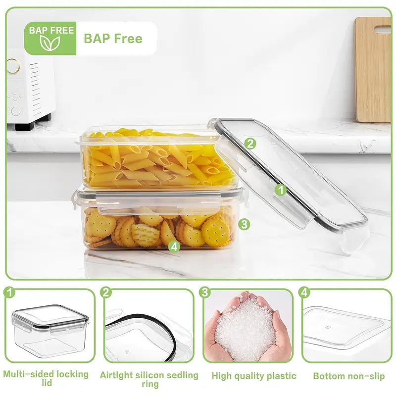 12/24pcs Reusable Leak-Proof Food Storage Containers