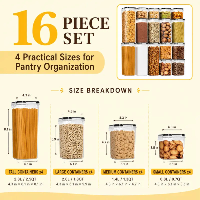 32-Piece Airtight Food Storage Container Set