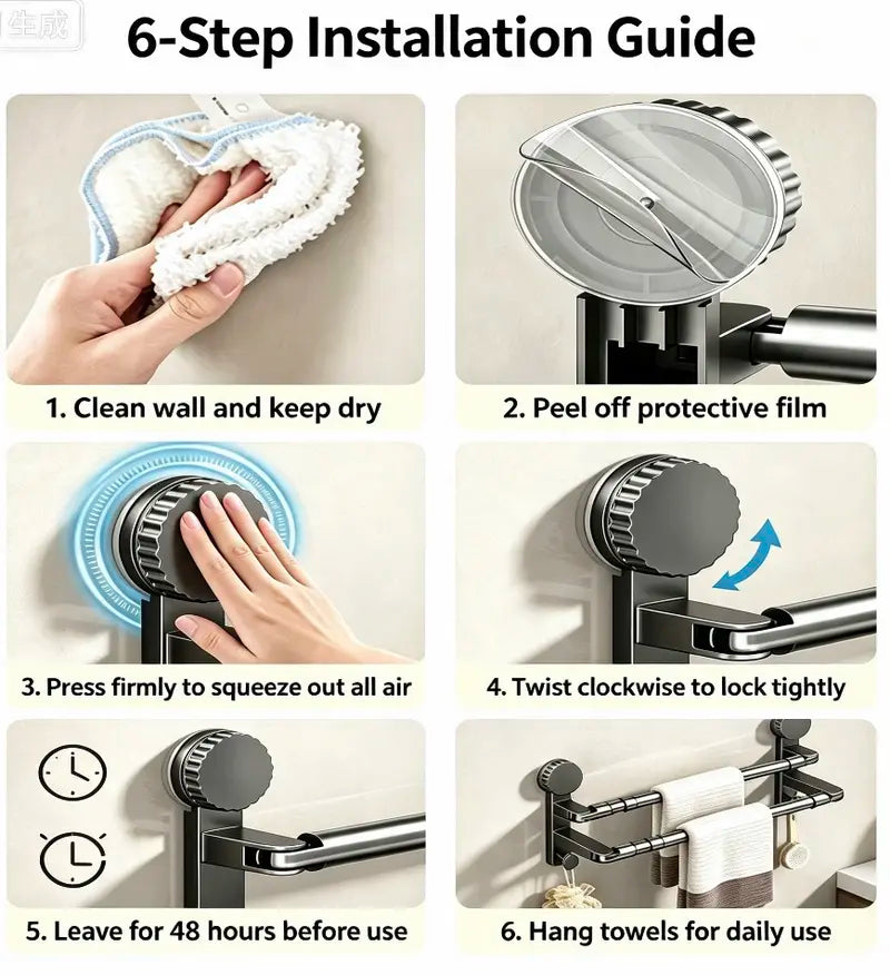 Retractable Suction Towel Hook