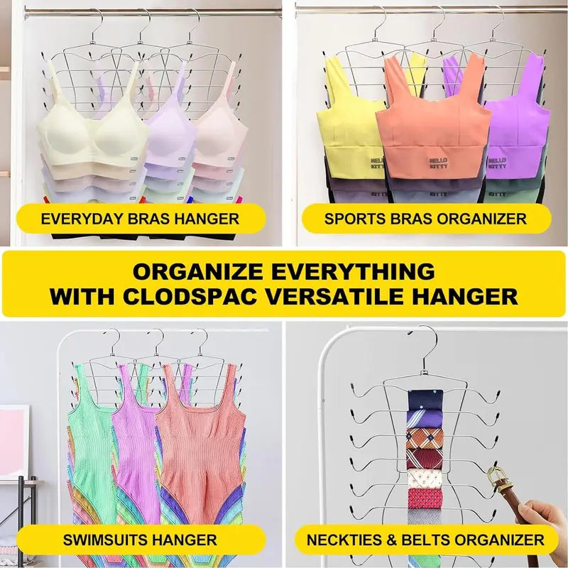 Multifunctional 8-Layer Rotating Stainless Steel Hanger