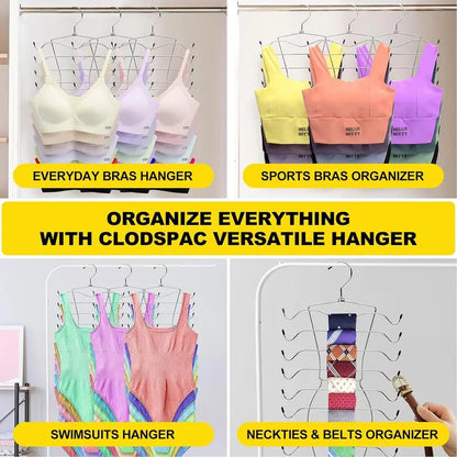 Multifunctional 8-Layer Rotating Stainless Steel Hanger