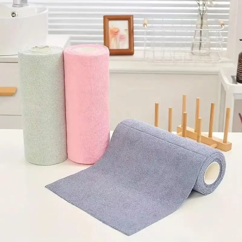 Reusable Microfiber Cleaning Cloth Roll