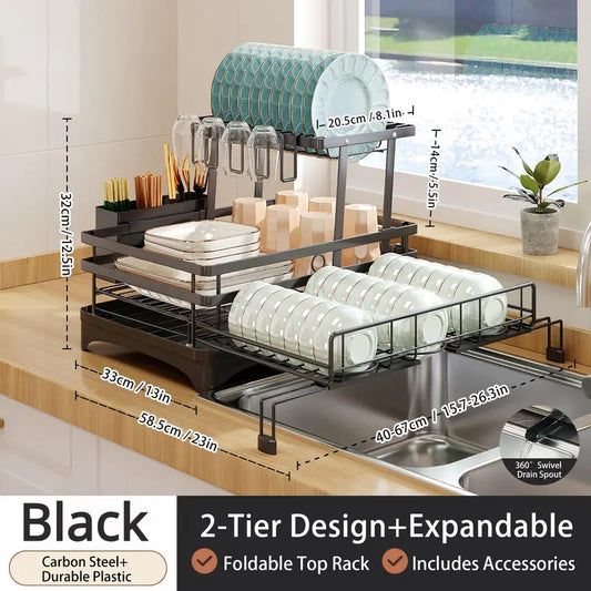 Foldable Over Sink Countertop Dish Drying Rack