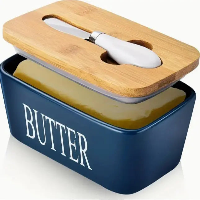 Luxury Large Ceramic Butter Dish with Lid