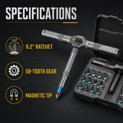 24 in 1 DlY Screwdriver Set Magnetic Compact and Portable Ratchet Screwdriver