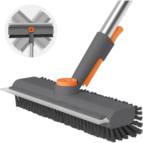 AIR U 3-in-1 Floor Scrub Brush with Long Handle