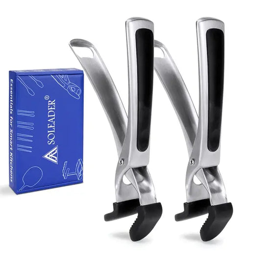 2-Pack Food-Grade 18/8 Stainless Steel Anti-Scald Hot Plate Gripper Tongs