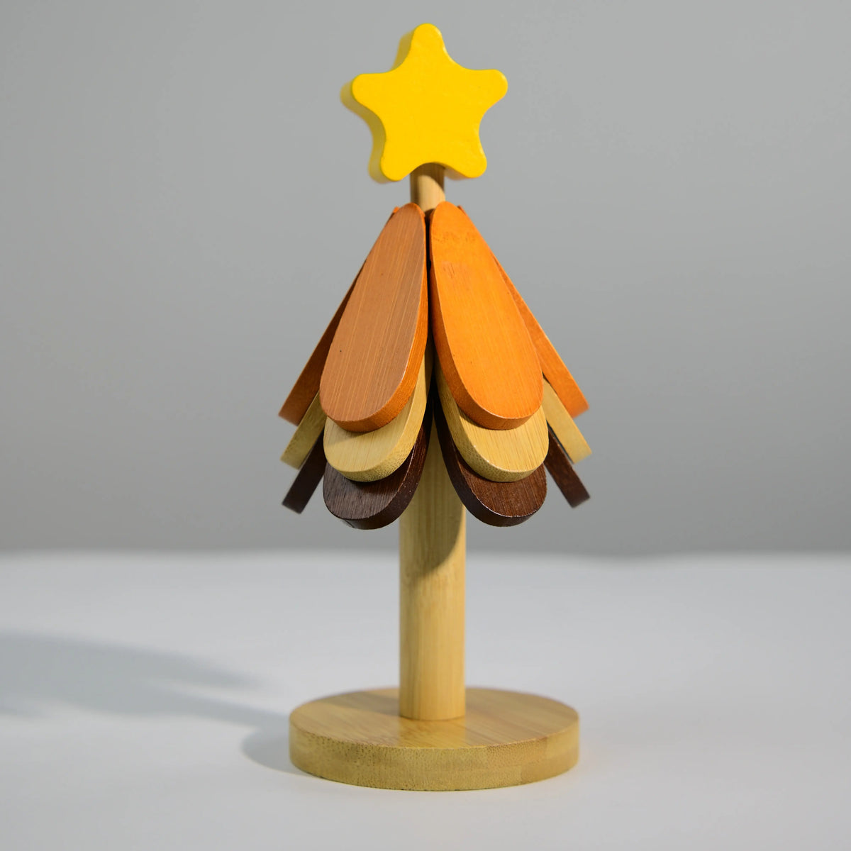 Natural Tree-Shaped Wooden Decorative Trivets Set