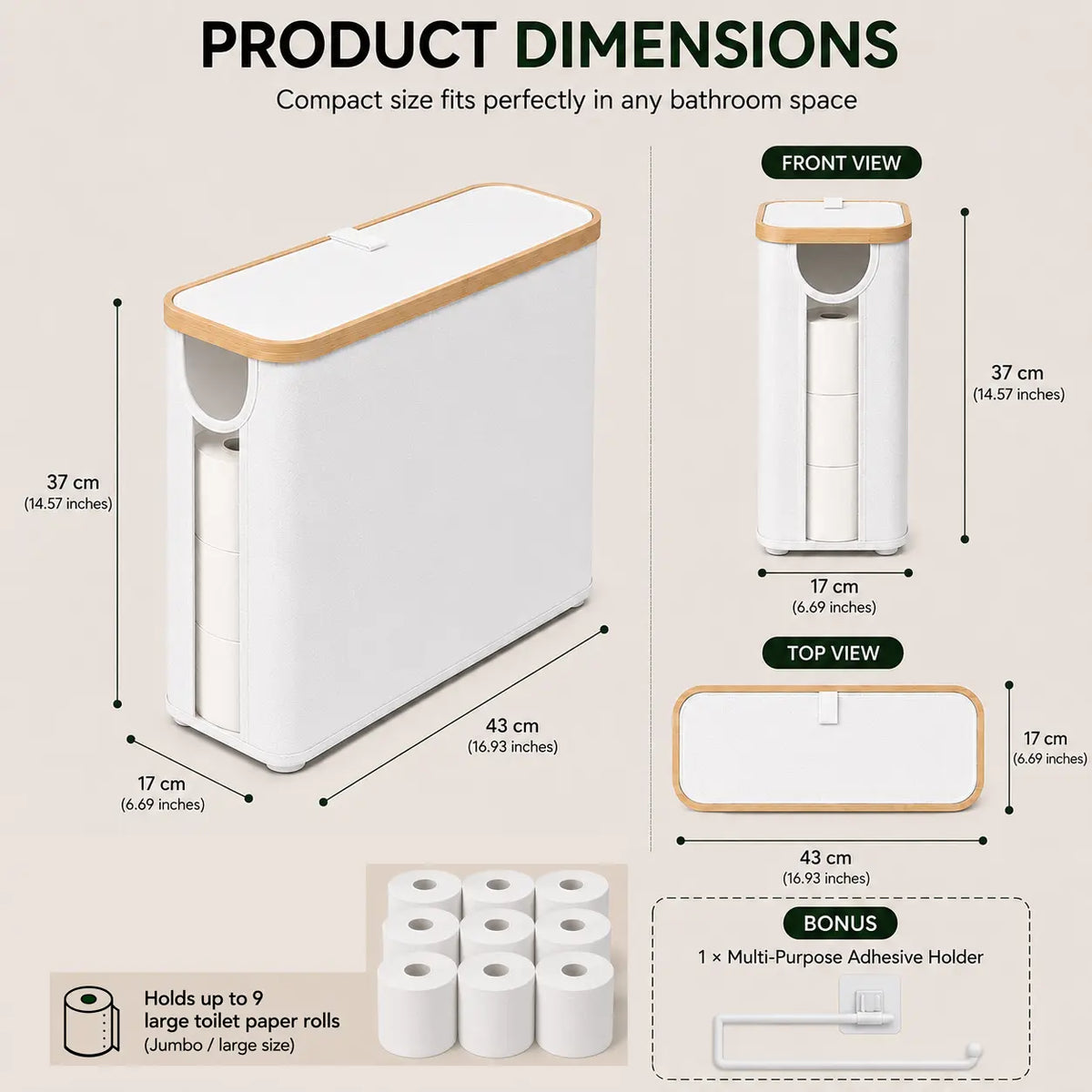 Bathroom Toilet Paper Storage Basket