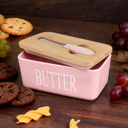 Luxury Large Ceramic Butter Dish with Lid